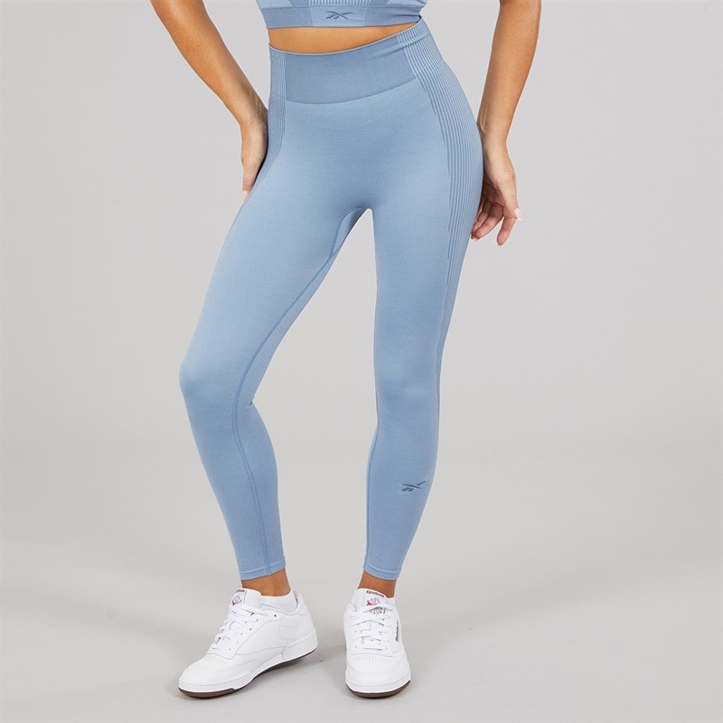 Reebok Womens RBK Lab Seamless 7/8 Tight Leggings Upgrade Blue - Image 3