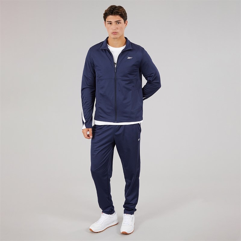 Reebok Mens Reebok Identity Poly Tracksuit Set Vector Navy - Image 3