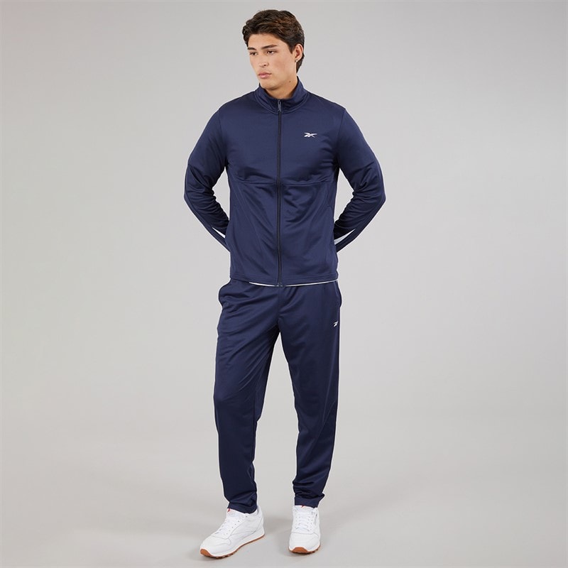 Reebok Mens Reebok Identity Poly Tracksuit Set Vector Navy - Image 4