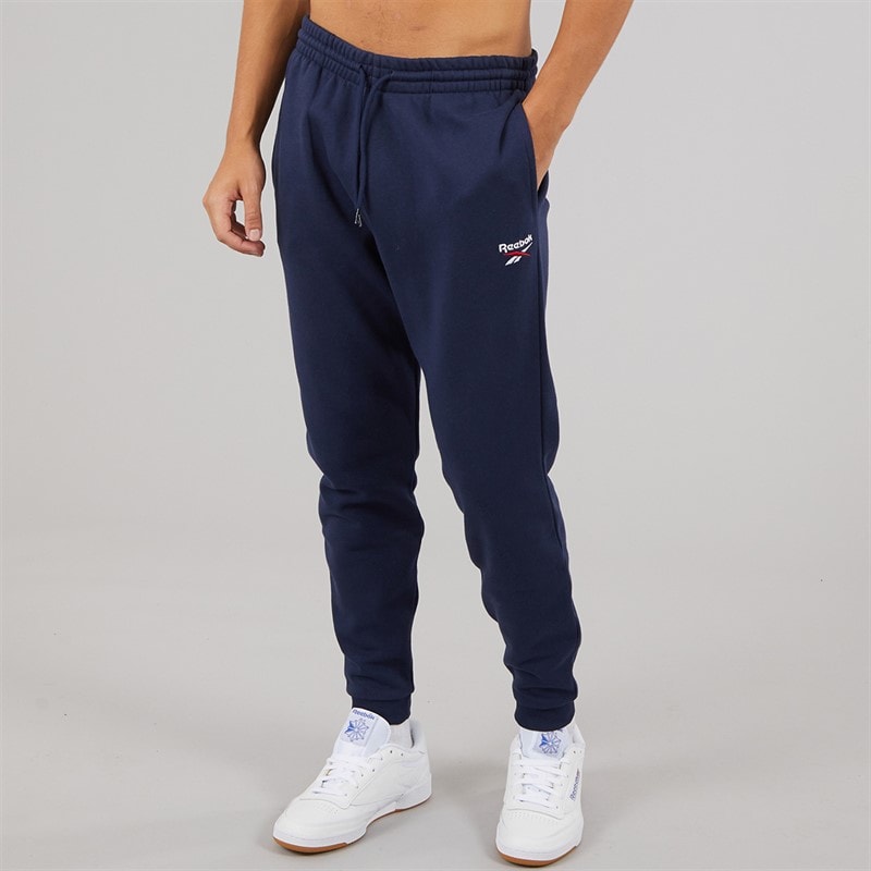 Reebok Mens Reebok Identity Small Logo Fleece Joggers Vector Navy/Vector Navy - Image 2