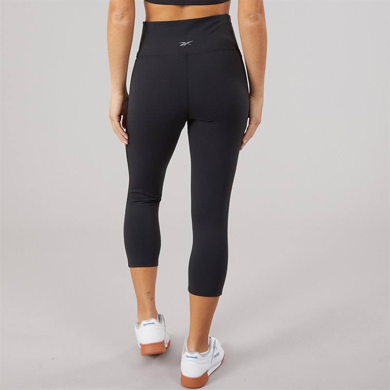 Reebok Womens Lux 3/4 High Waist Tight Leggings Black - Image 2