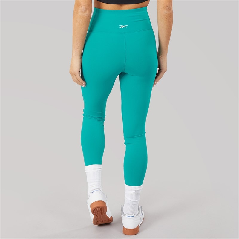 Reebok Womens Lux High Waisted Tight Leggings Team Teal - Image 2