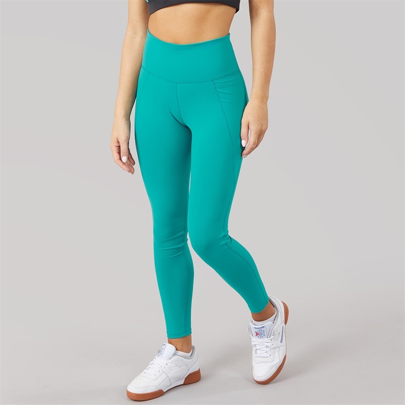 Reebok Womens Lux High Waisted Tight Leggings Team Teal - Image 3