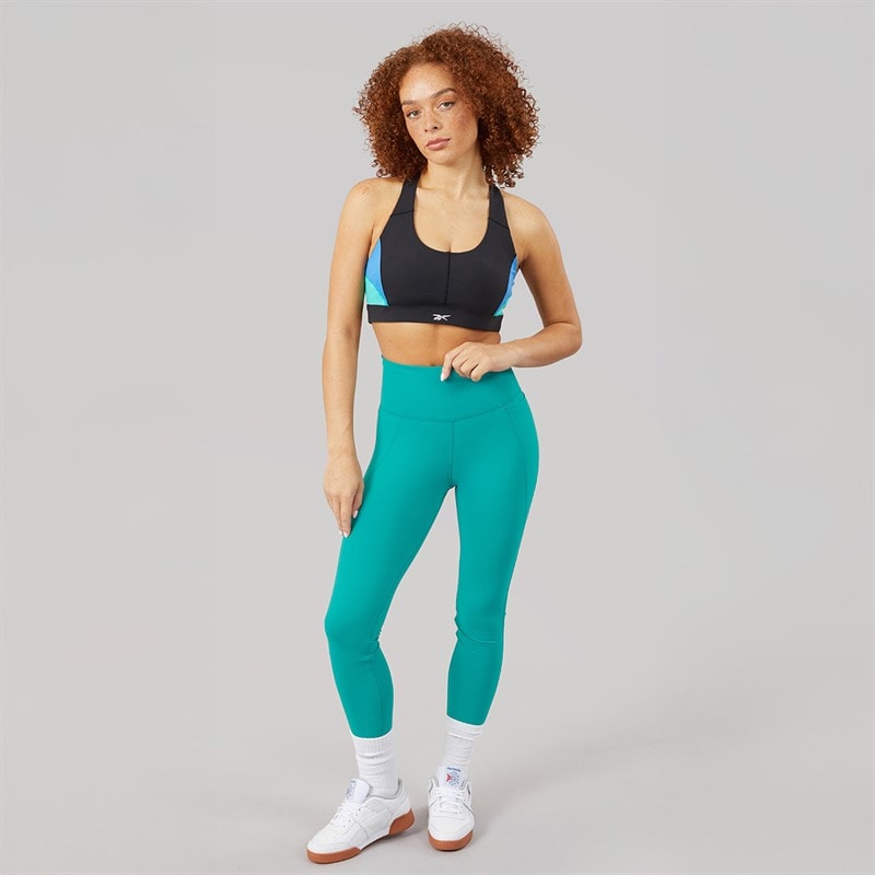 Reebok Womens Lux High Waisted Tight Leggings Team Teal - Image 4