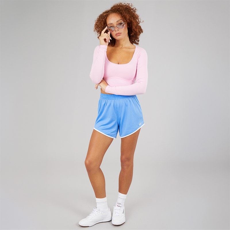 Reebok Womens ID Train Knit Shorts Recovery Blue - Image 3