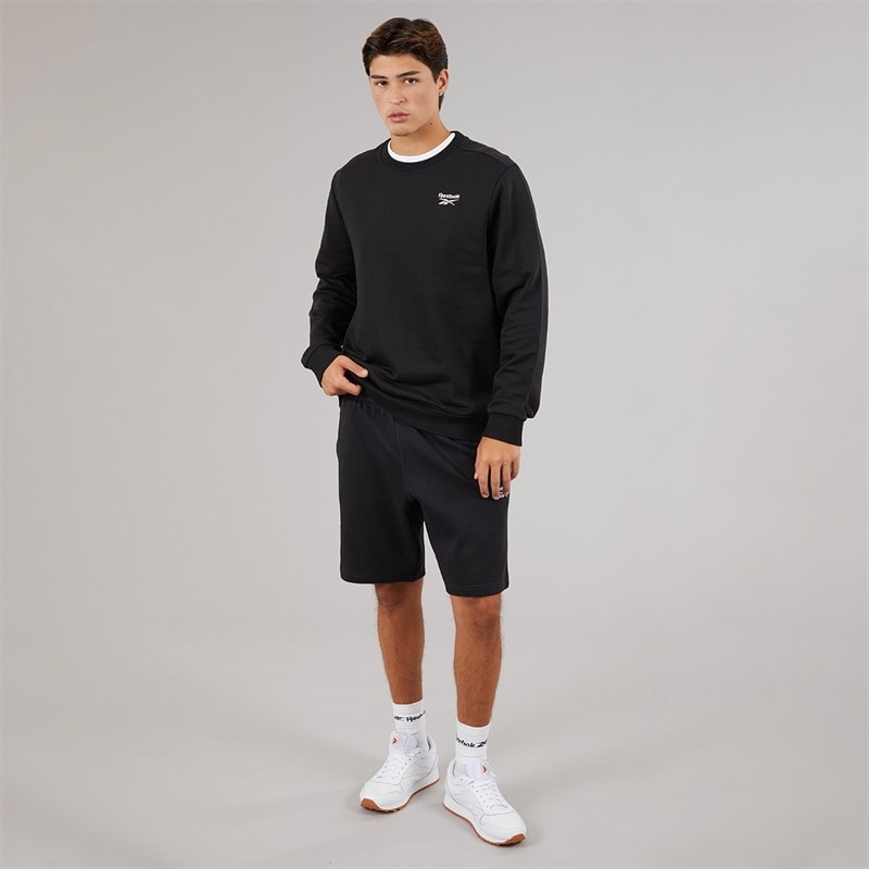 Reebok Mens Reebok Identity Small Logo Fleece Sweatshirt Black - Image 3