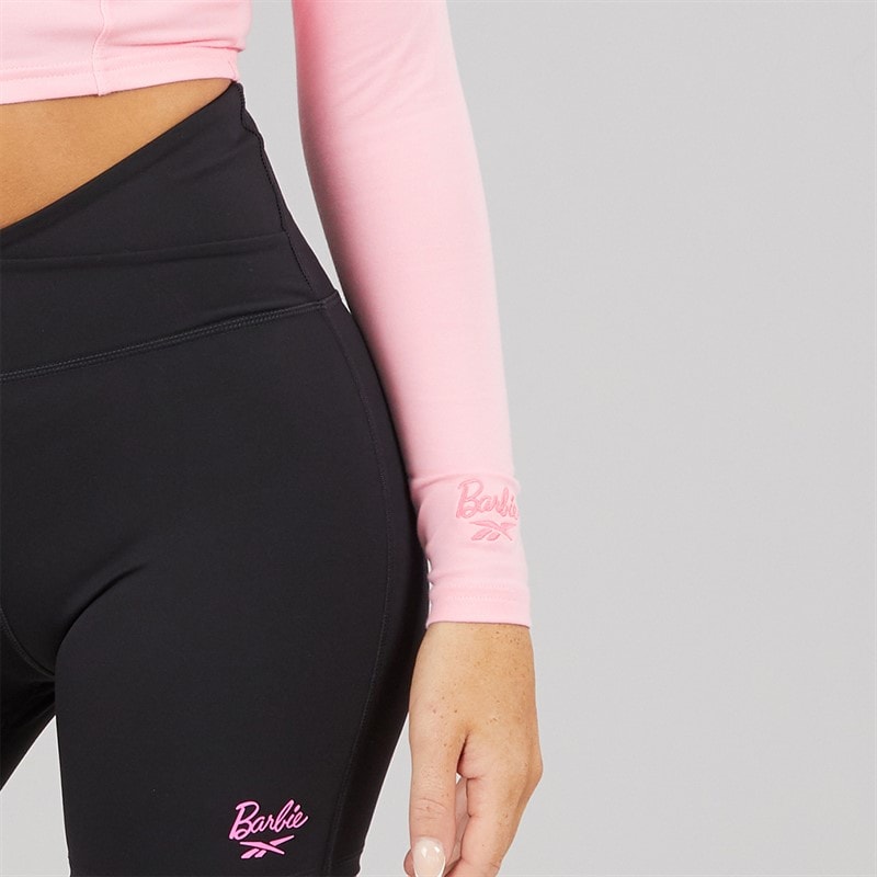 Reebok Womens X Barbie Crop Top Astro Rose - Image 3