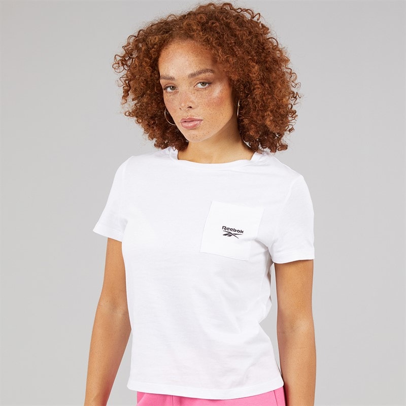 Reebok Womens Reebok Identity Small Logo T-Shirt White