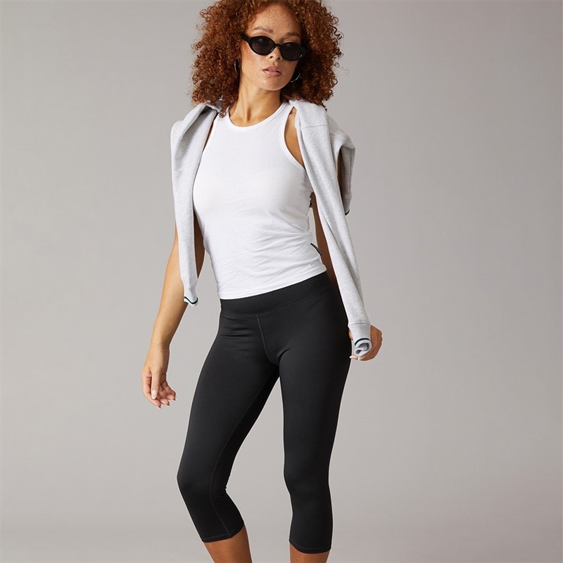 Reebok Womens ID Train Capri Leggings Night Black - Image 4