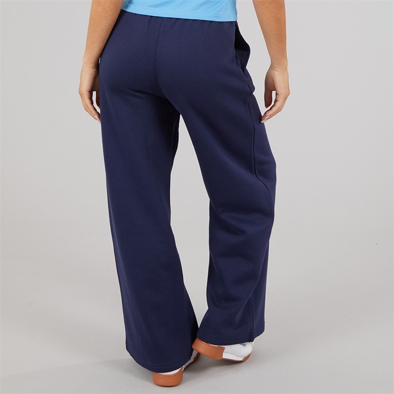 Reebok Womens Reebok Identity Small Logo Fleece Wide Leg Pants Vector Navy - Image 2