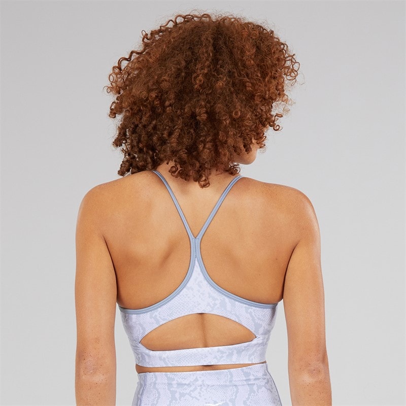 Reebok Womens ID Train AOP Light Support Sports Bra Top Y2K Blue - Image 2