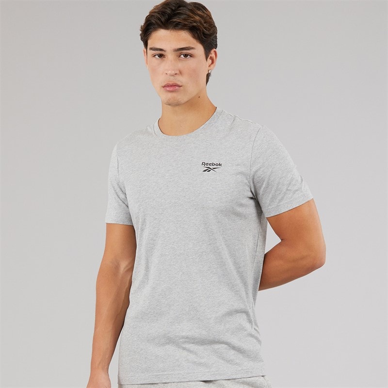 Reebok Mens Reebok Identity Small Logo T-Shirt Medium Grey Heather - Image 1