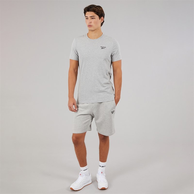 Reebok Mens Reebok Identity Small Logo T-Shirt Medium Grey Heather - Image 3