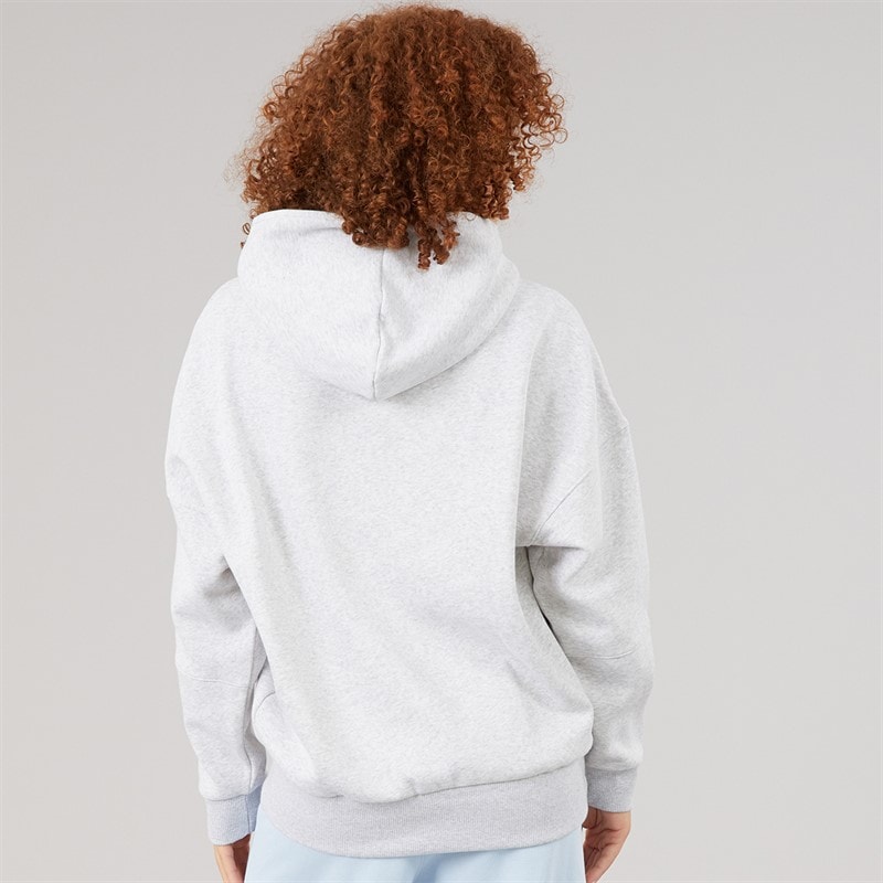 Reebok Womens Lux Oversized Hoodie Light Grey Heather - Image 2