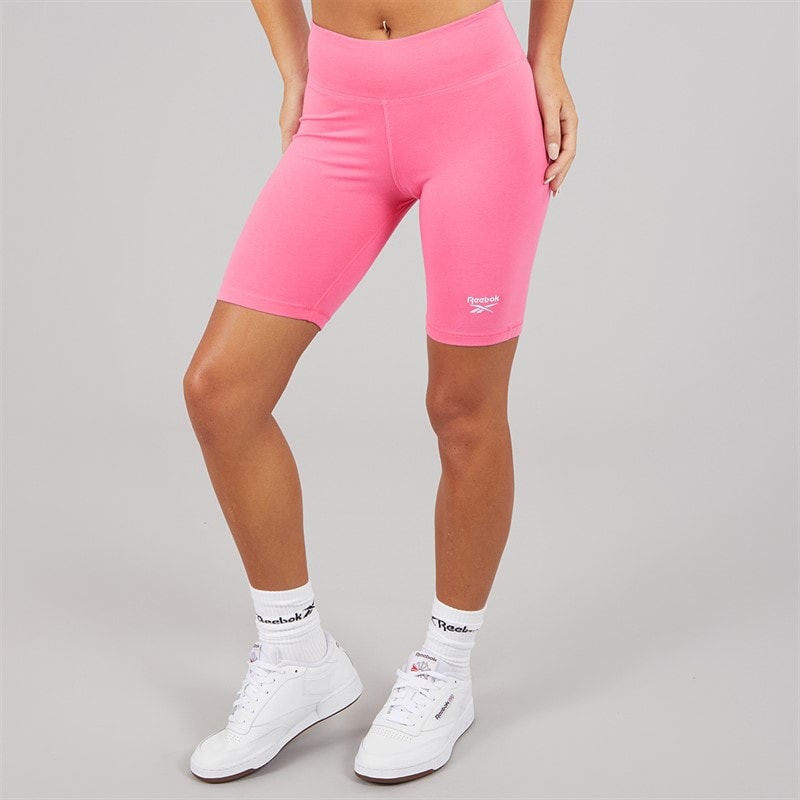 Reebok Womens Reebok Identity Small Logo Fitted Shorts True Pink - Image 3