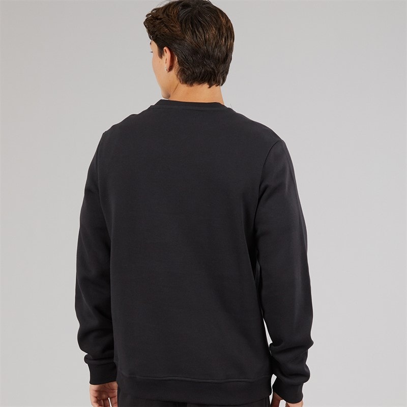 Reebok Mens Reebok Identity Small Logo Sweatshirt Black/White/Vector Red - Image 2