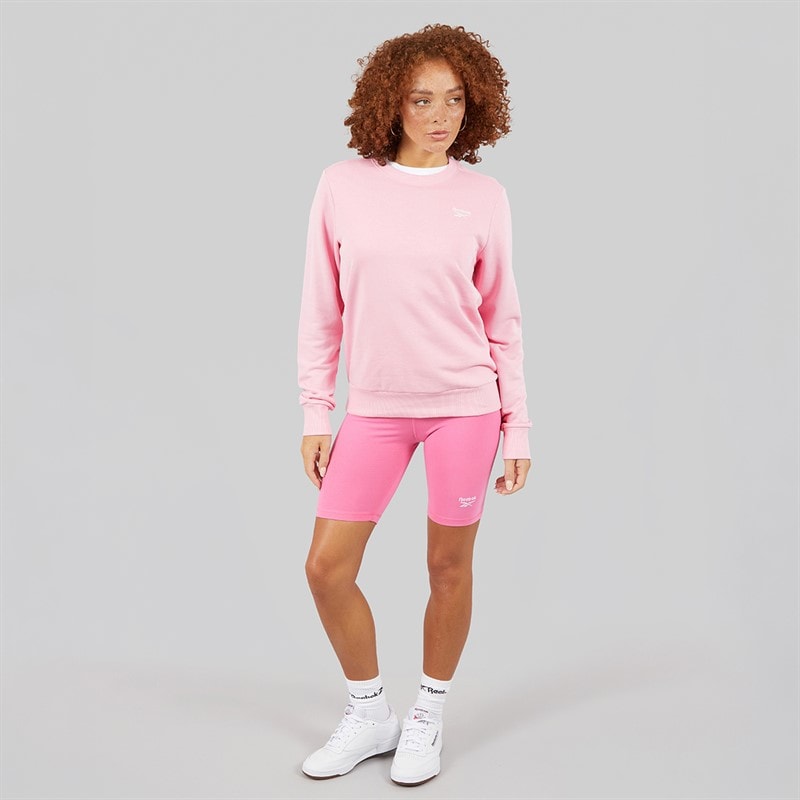 Reebok Womens Reebok Identity Small Logo French Terry Sweathshirt Astro Rose - Image 4