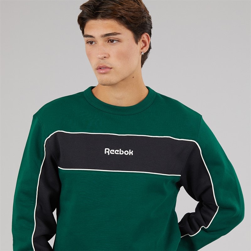 Reebok Mens Classics Team Tradition Crew Sweatshirt Collegiate Green - Image 3
