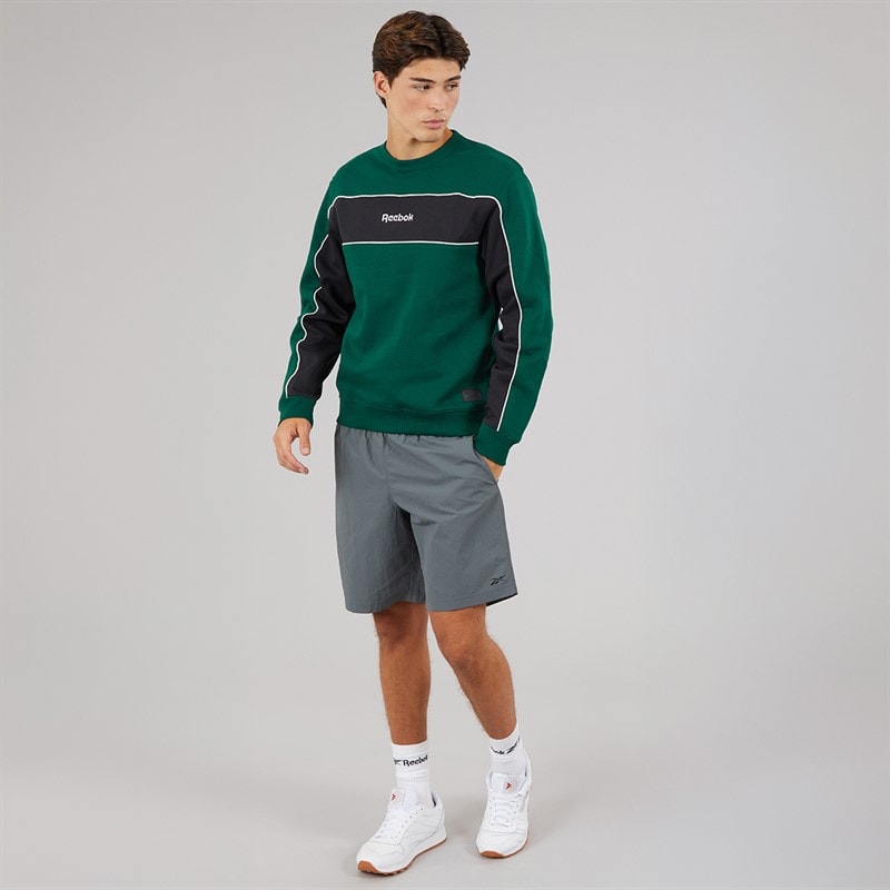 Reebok Mens Classics Team Tradition Crew Sweatshirt Collegiate Green - Image 4