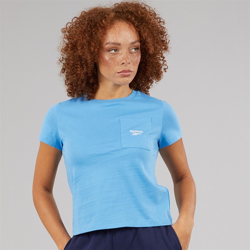 Reebok Womens Reebok Identity Small Logo T-Shirt Recovery Blue - Image 1