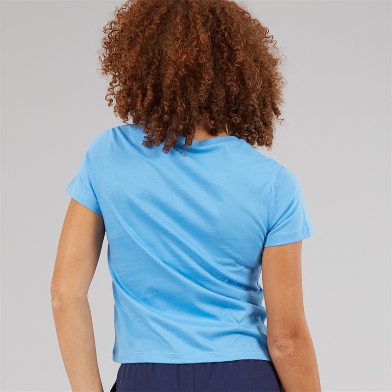 Reebok Womens Reebok Identity Small Logo T-Shirt Recovery Blue - Image 2