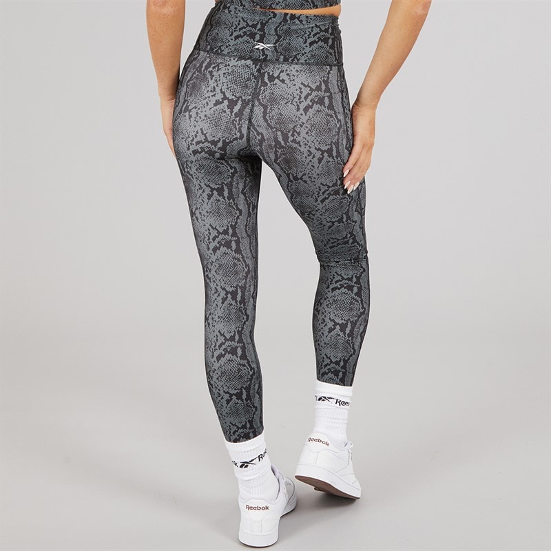 Reebok Womens ID Train AOP High Waist Tight Leggings Black - Image 2
