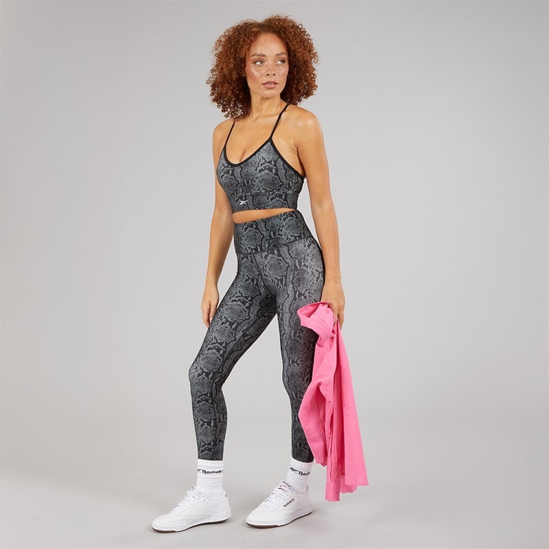 Reebok Womens ID Train AOP High Waist Tight Leggings Black - Image 4