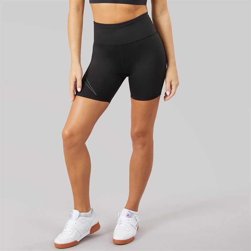 Reebok Womens Lux Bold Bike Shorts Black - Image 3