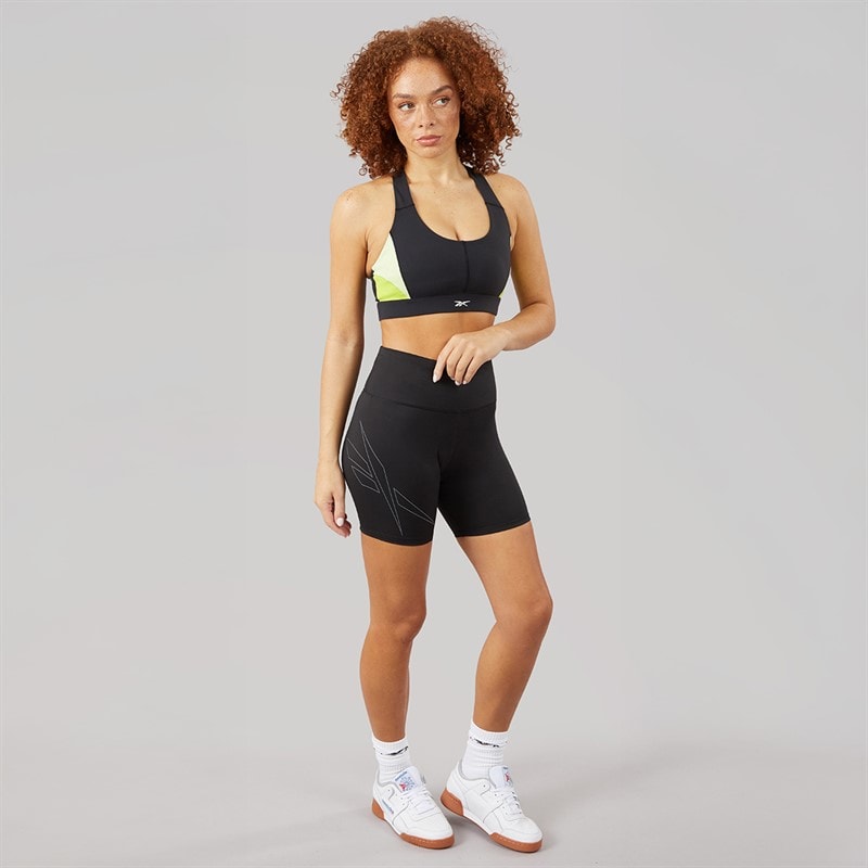 Reebok Womens Lux Bold Bike Shorts Black - Image 4