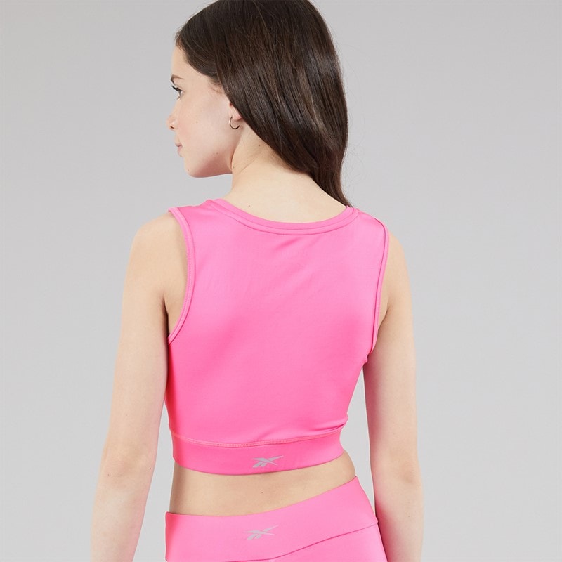 Reebok Girls Printed Crop Top Pink - Image 2