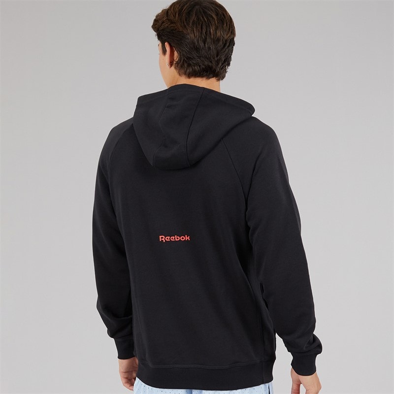 Reebok Mens Reebok Basketball Hoodie Black - Image 2