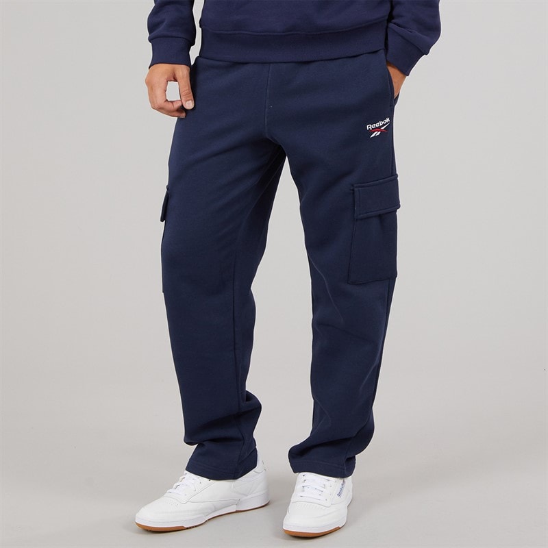Reebok Mens Identity Small Logo Cargo Pants Vector Navy - Image 1