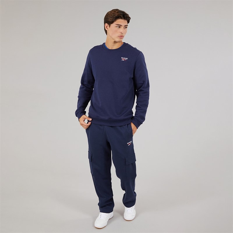 Reebok Mens Identity Small Logo Cargo Pants Vector Navy - Image 4
