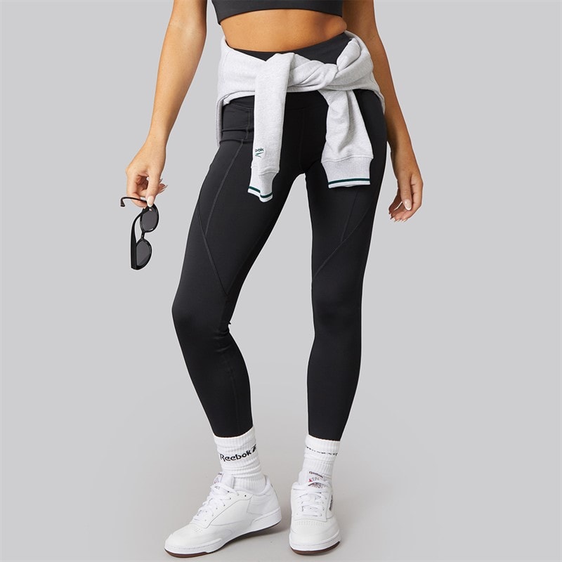 Reebok Womens Workout Ready High Rise Tight Leggings Night Black
