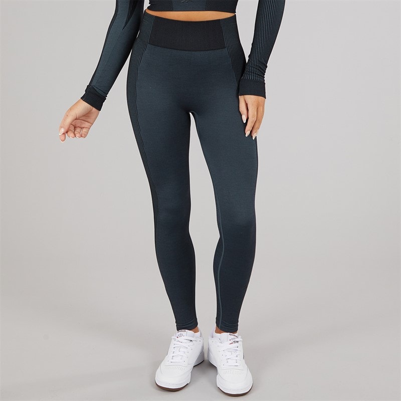 Reebok Womens RBK Lab Seamless 7/8 Tight Leggings Black - Image 2