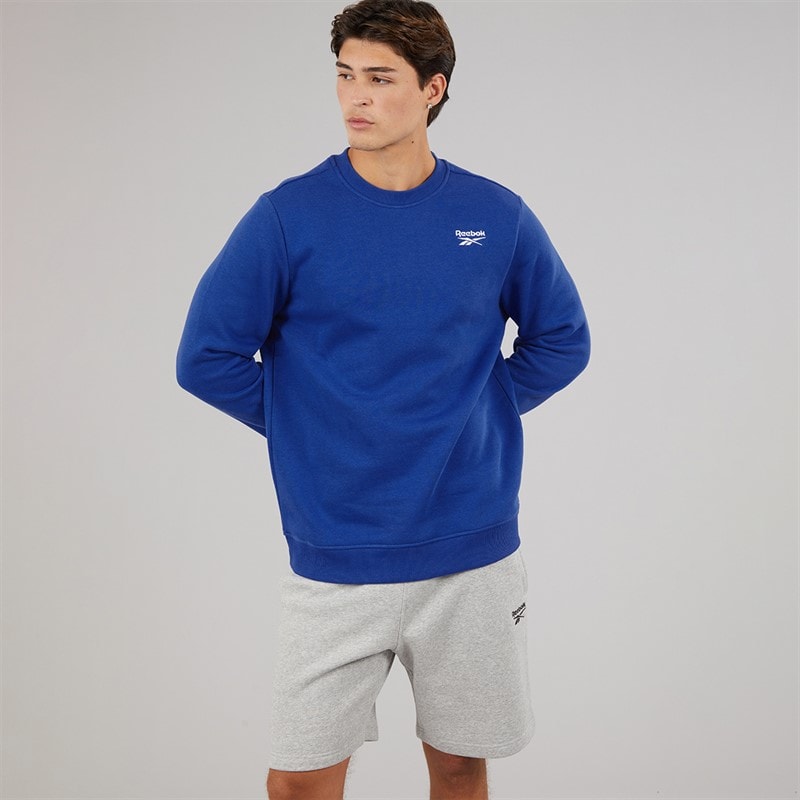 Reebok Mens Reebok Identity Small Logo Fleece Sweatshirt Boundless Blue - Image 3