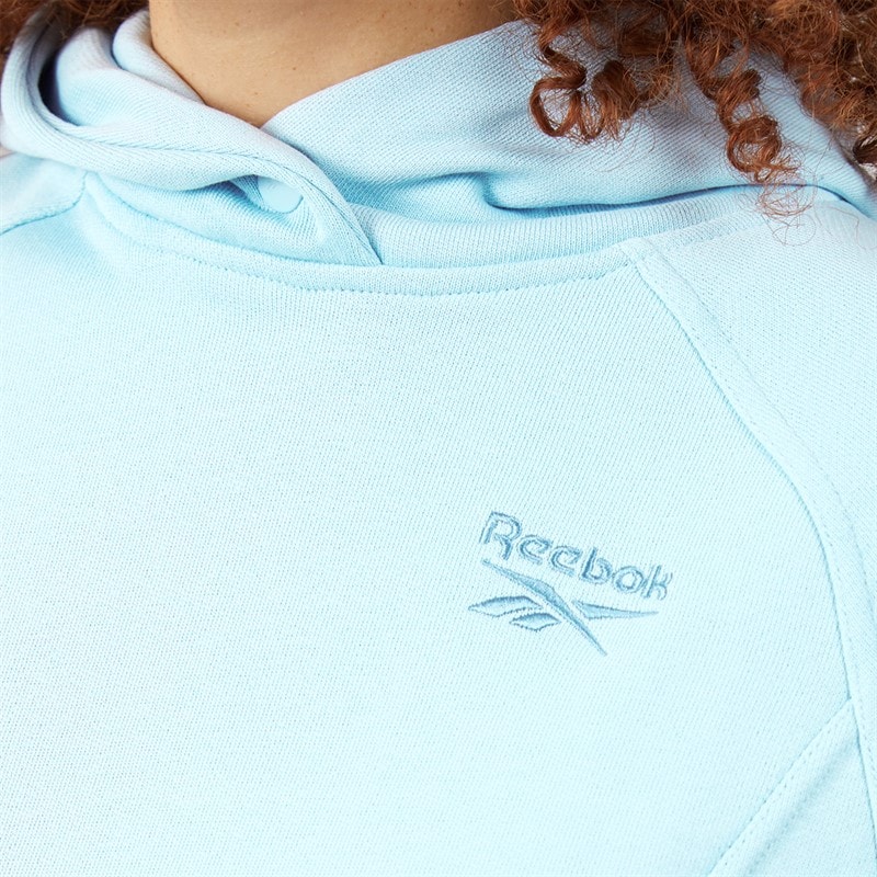 Reebok Womens Icon Elements French Terry Hoodie Y2K Blue - Image 3