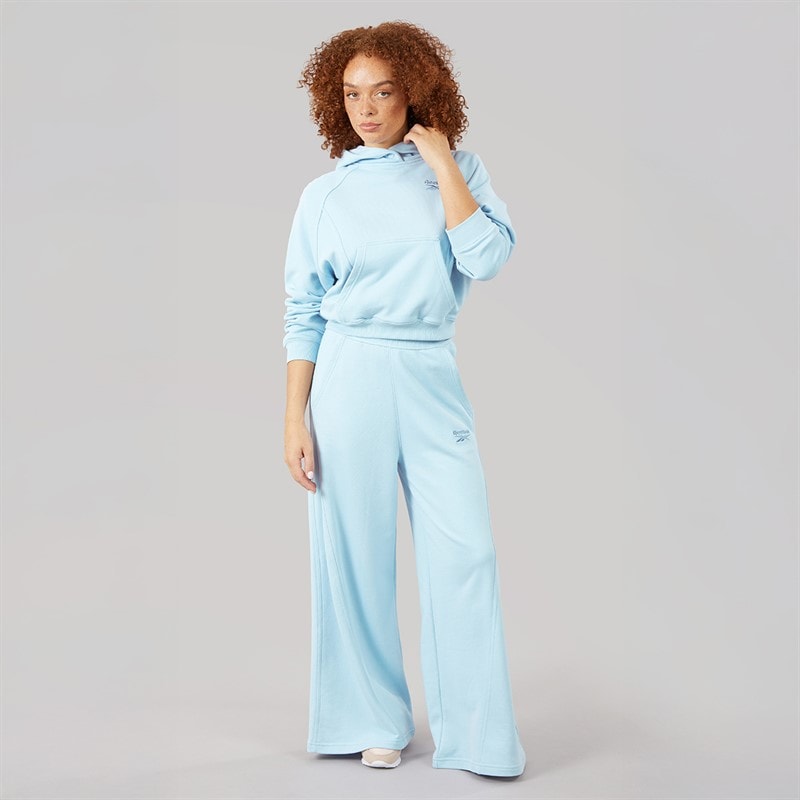 Reebok Womens Icon Elements French Terry Hoodie Y2K Blue - Image 4