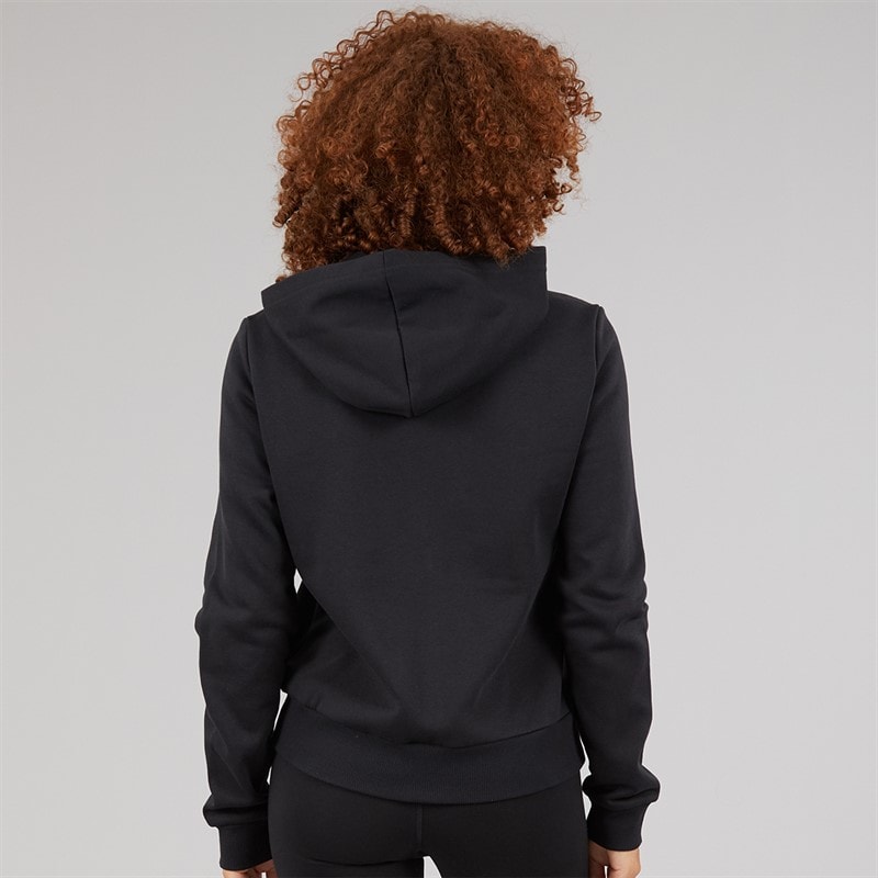 Reebok Womens Reebok Identity Small Logo Fleece Full Zip Hoodie Black - Image 2