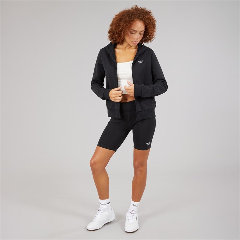Reebok Womens Reebok Identity Small Logo Fleece Full Zip Hoodie Black - Image 4