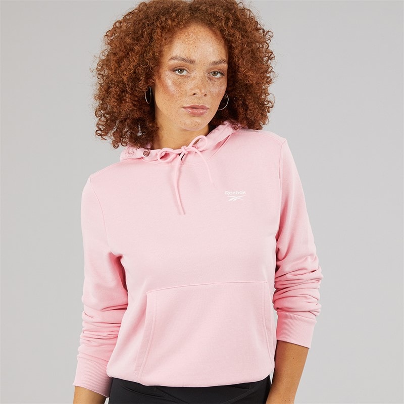 Reebok Womens Reebok Identity Small Logo French Terry Hoodie Astro Rose