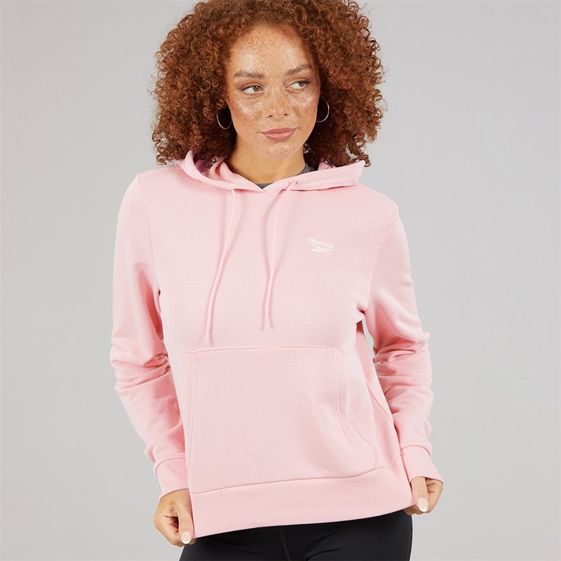 Reebok Womens Reebok Identity Small Logo French Terry Hoodie Astro Rose - Image 3