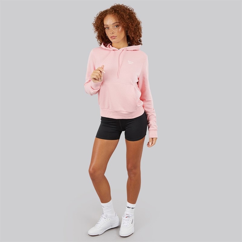 Reebok Womens Reebok Identity Small Logo French Terry Hoodie Astro Rose - Image 4