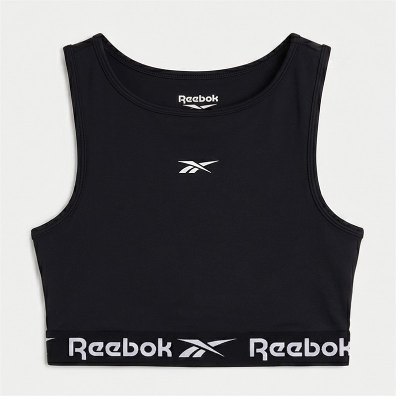 Reebok Junior Girls Performance Blocked Crop Top Black