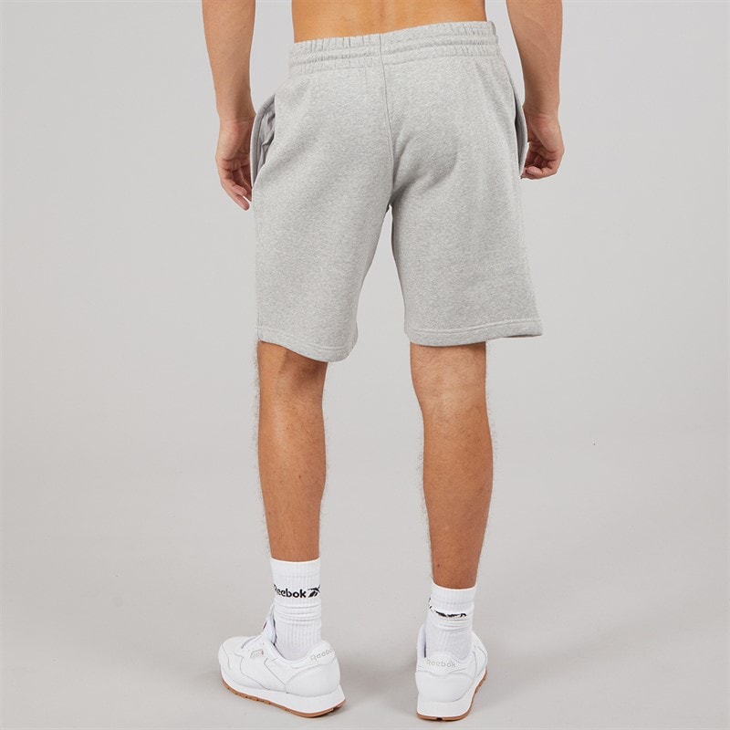 Reebok Mens Reebok Identity Small Logo Fleece Shorts Mediume Grey Heather/Medium Grey Heather - Image 3