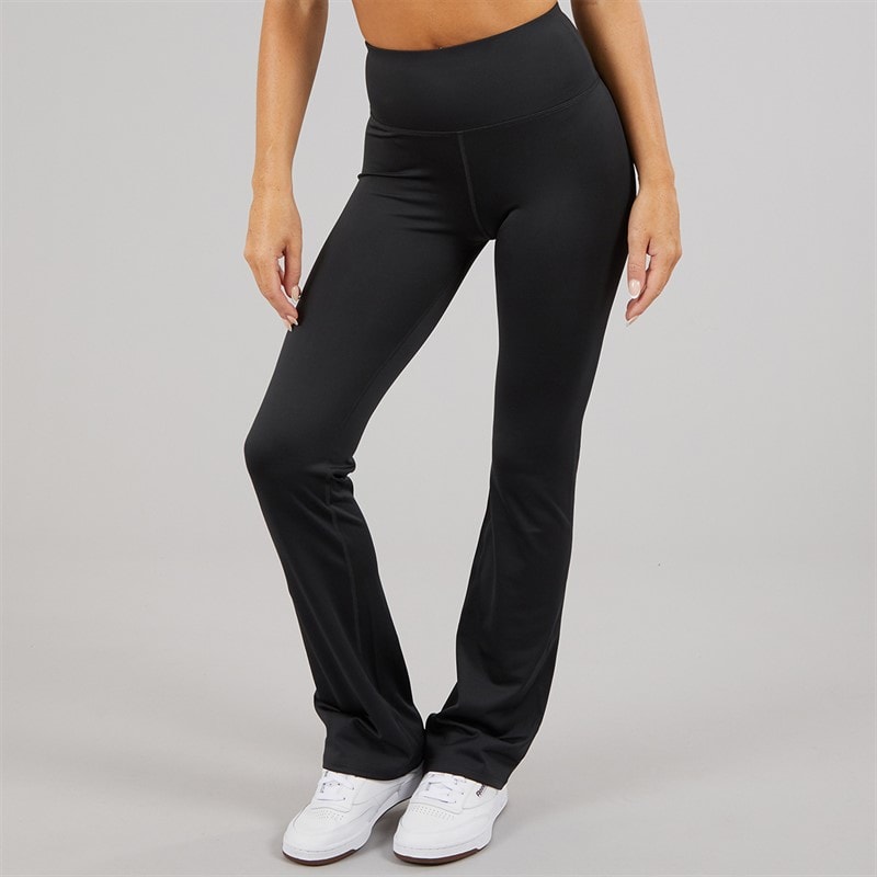 Reebok Womens ID Train High Waist Bootcut Tight Leggings Night Black - Image 2