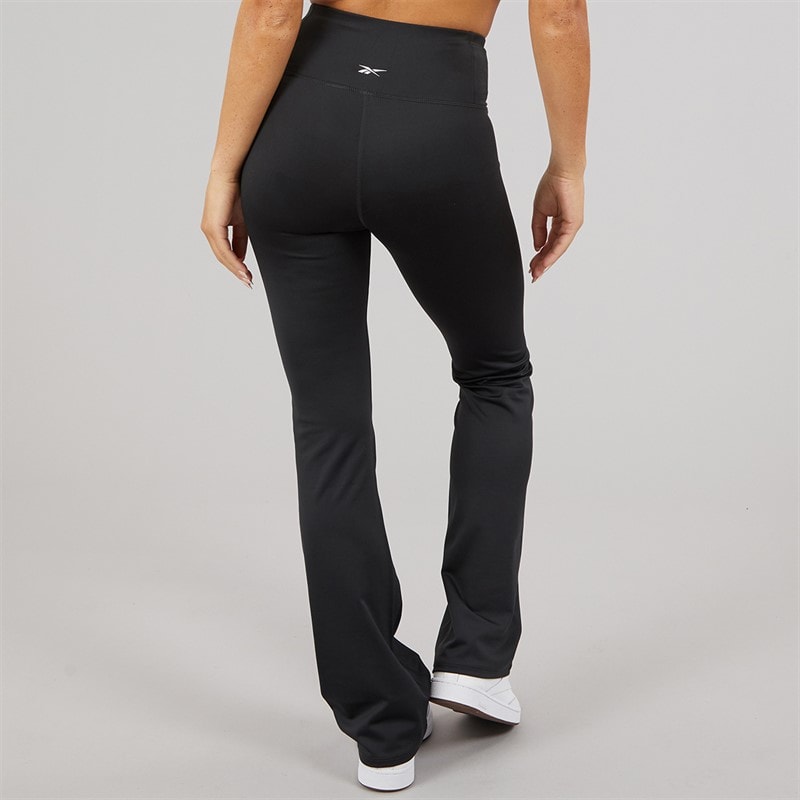 Reebok Womens ID Train High Waist Bootcut Tight Leggings Night Black - Image 3