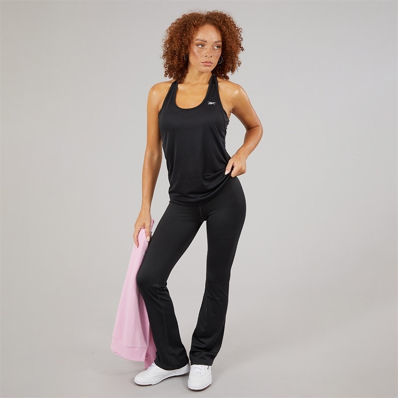 Reebok Womens ID Train High Waist Bootcut Tight Leggings Night Black - Image 4