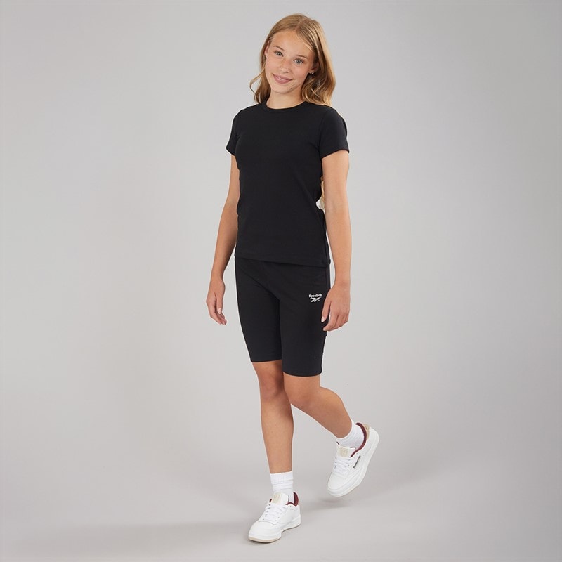 Reebok Girls Cotton Cycle Shorts Black - Image 3