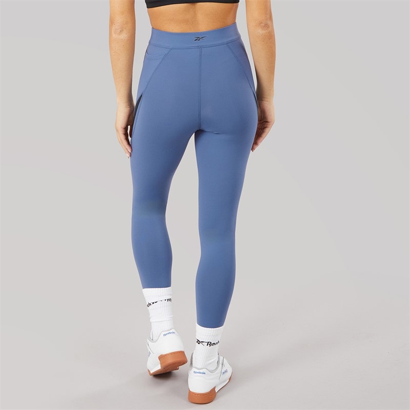 Reebok Womens Lux Colorblock High Waisted 7/8 Tight Leggings Twilight Purple - Image 2